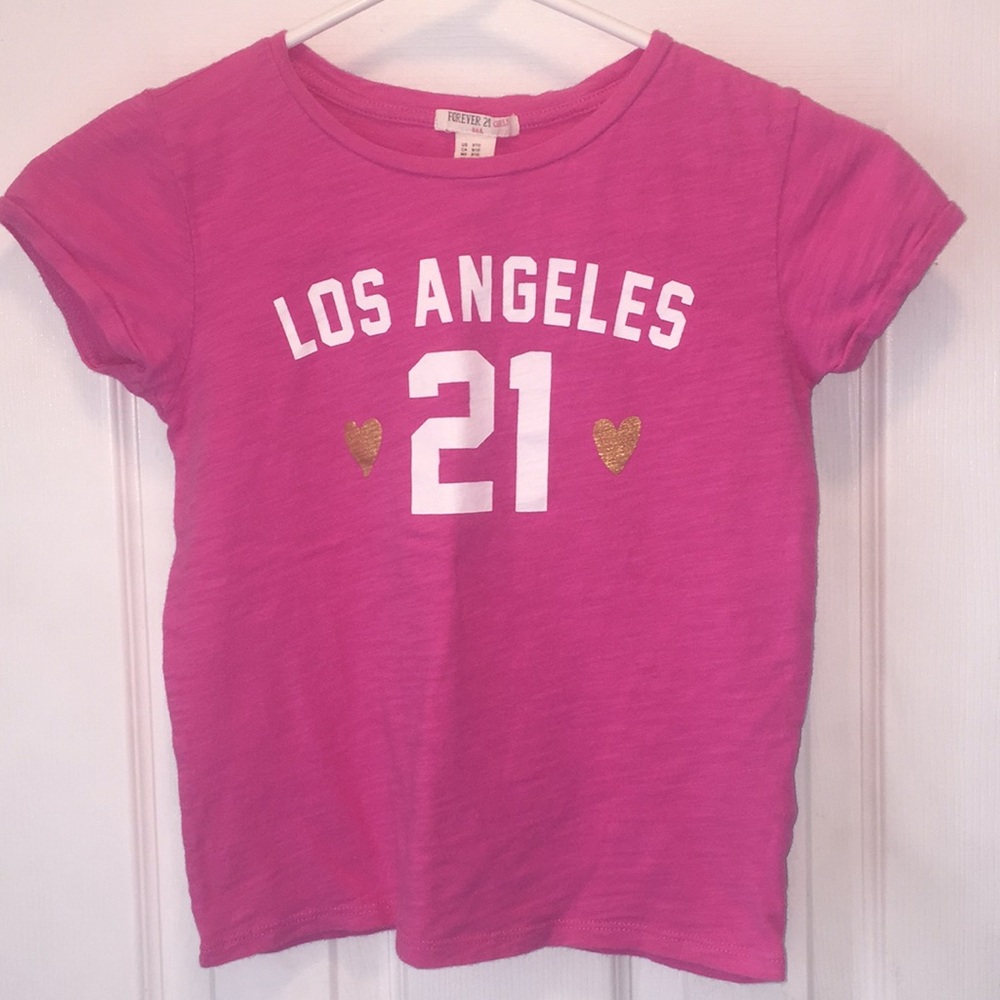 Pink Los Angeles T-shirt Forever 21 Girls sz M